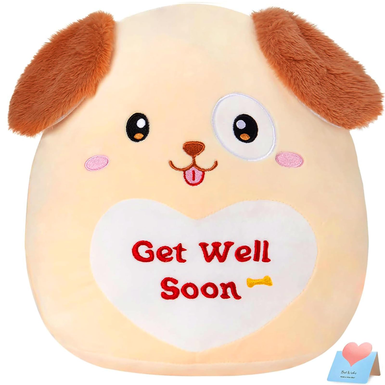 Wewill 12 Get Well Soon Puppy Soft Plush Pillow Cute Get Well Dog Stuffed Animal Toy Gifts For Toddler Kids Boys Girls